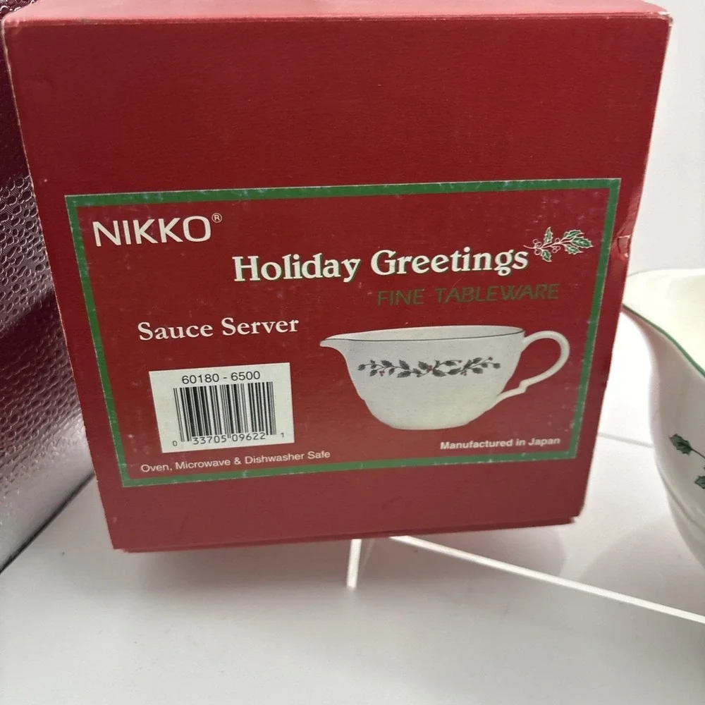 Holiday Greetings~Nikko~Open Sauce/Gravy Boat~IOB